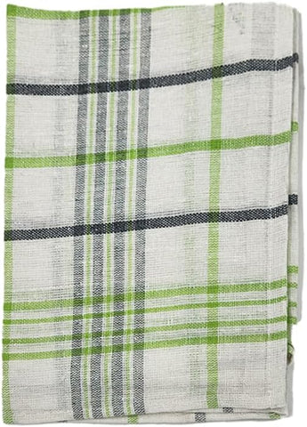 INFINI HOMES Orchard Green Multi Checks Tea Towel Set - Premium Kitchen Towels UAE
