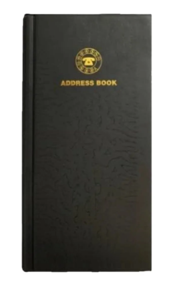 FIS Address Book 115x240mm Black - Premium Office Organizer UAE | Dubai Abu Dhabi Sharjah
