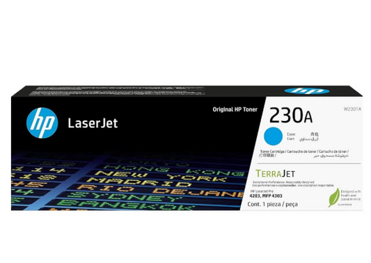 HP 230A Cyan Toner Cartridge W2301A | Original HP Toner UAE | Dubai Abu Dhabi Sharjah Delivery