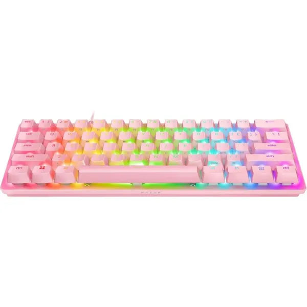 Razer Huntsman Mini 60% Gaming Keyboard Quartz Pink - Clicky Optical Switch | UAE Stock Dubai, Abu Dhabi & All Emirates