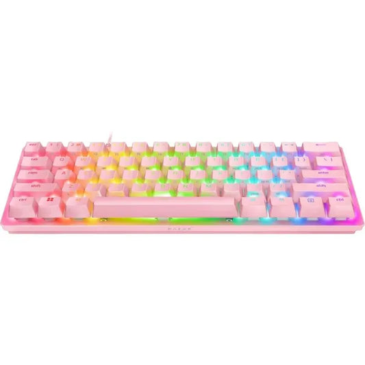 Razer Huntsman Mini 60% Gaming Keyboard Quartz Pink - Clicky Optical Switch | UAE Stock Dubai, Abu Dhabi & All Emirates
