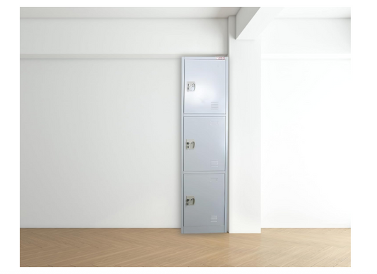 INFINI HOMES 3-Tier Steel Storage Locker Cabinet - UAE Wide Delivery
