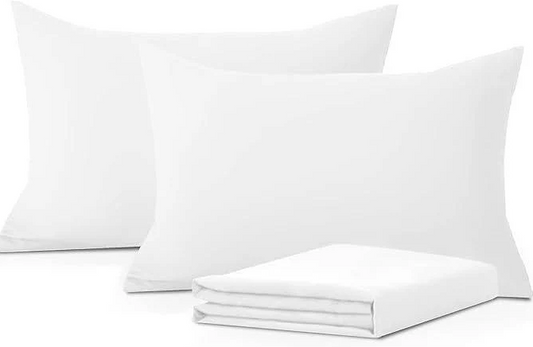 INFINI HOMES 50x75cm Plain Cotton Pillow Covers - Premium Hotel Quality UAE Dubai Abu Dhabi