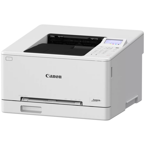 Canon i-SENSYS LBP647Cdw colour laser printer angled view with open top tray – buy online in Dubai UAE