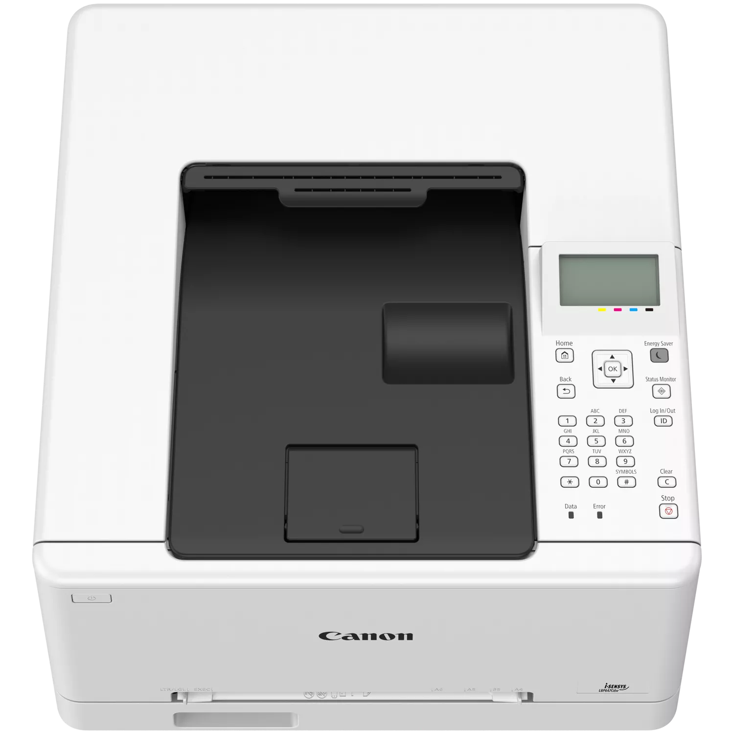 Canon i-SENSYS LBP647Cdw top view showing control panel and keypad – colour laser printer for UAE offices