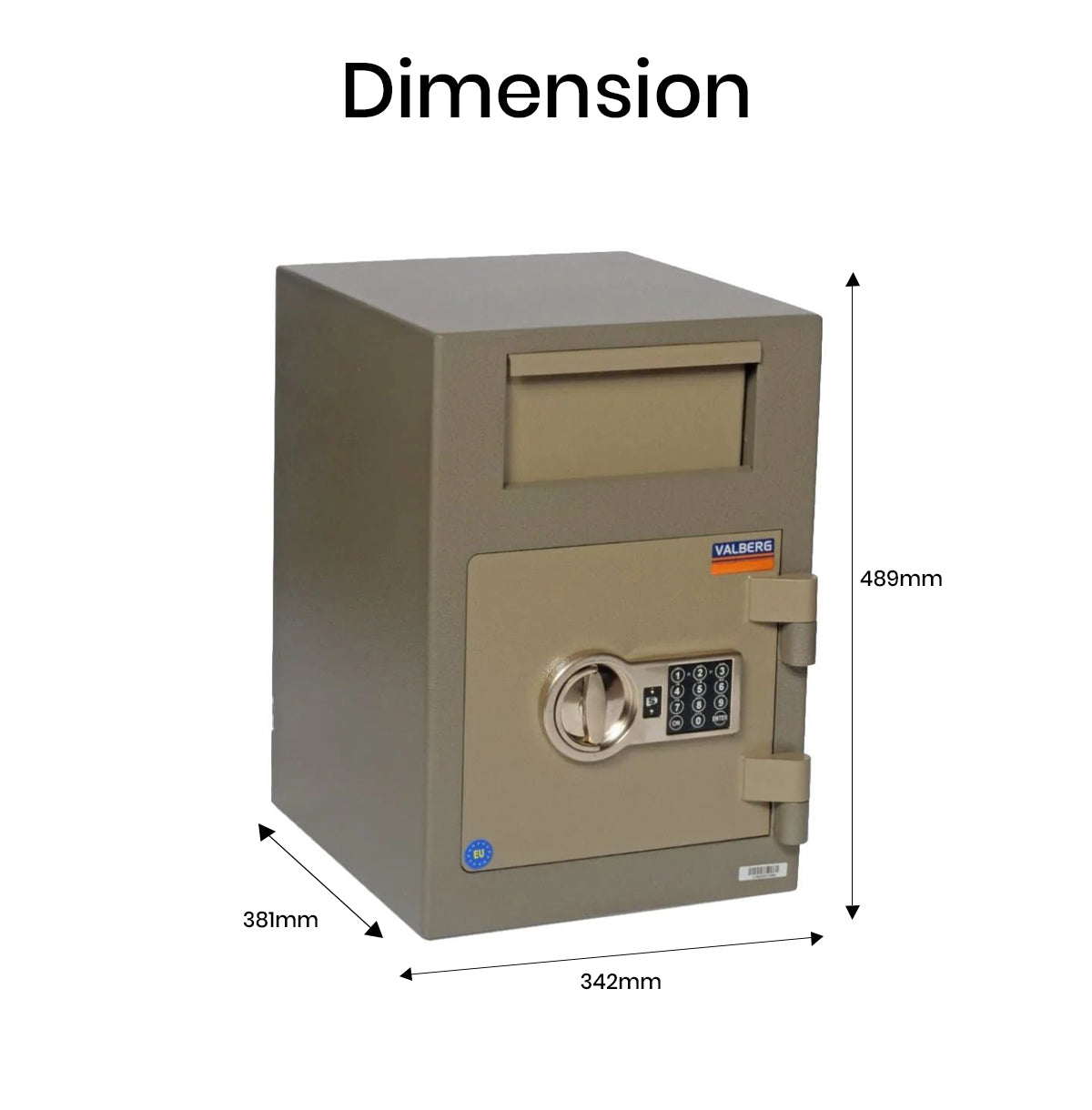 Valberg ASD-19 EL Deposit Safe – Green, Digital Lock System