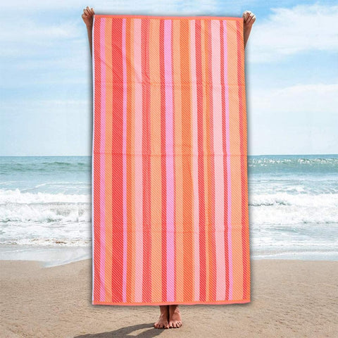 INFINI HOMES Premium Petunia Jacquard Beach Towel - 86x162cm Cotton Towel UAE