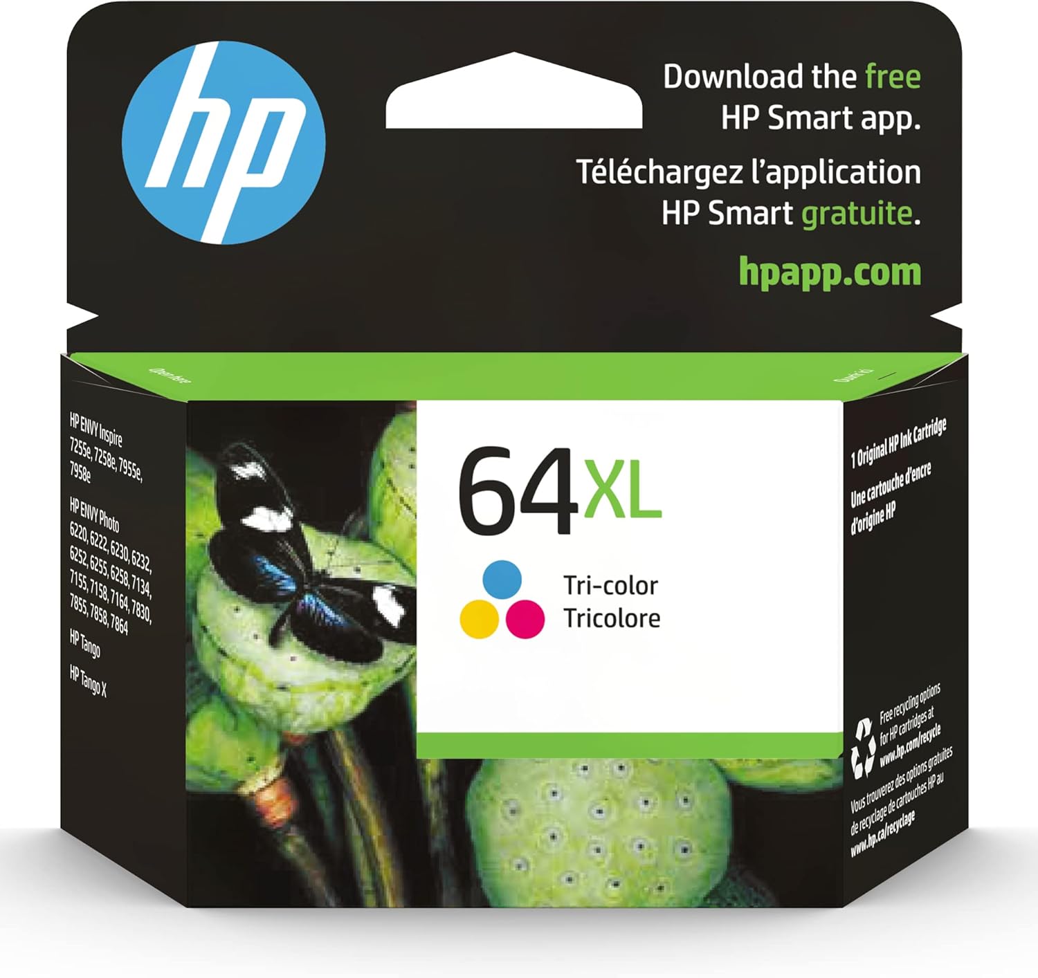 HP 64XL Tri-Color Ink Cartridge Dubai UAE | High Yield N9J91AN | ENVY Photo Tango Printer
