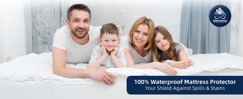 INFINI HOMES Premium 100% Waterproof Mattress Protector for Home & Hotel