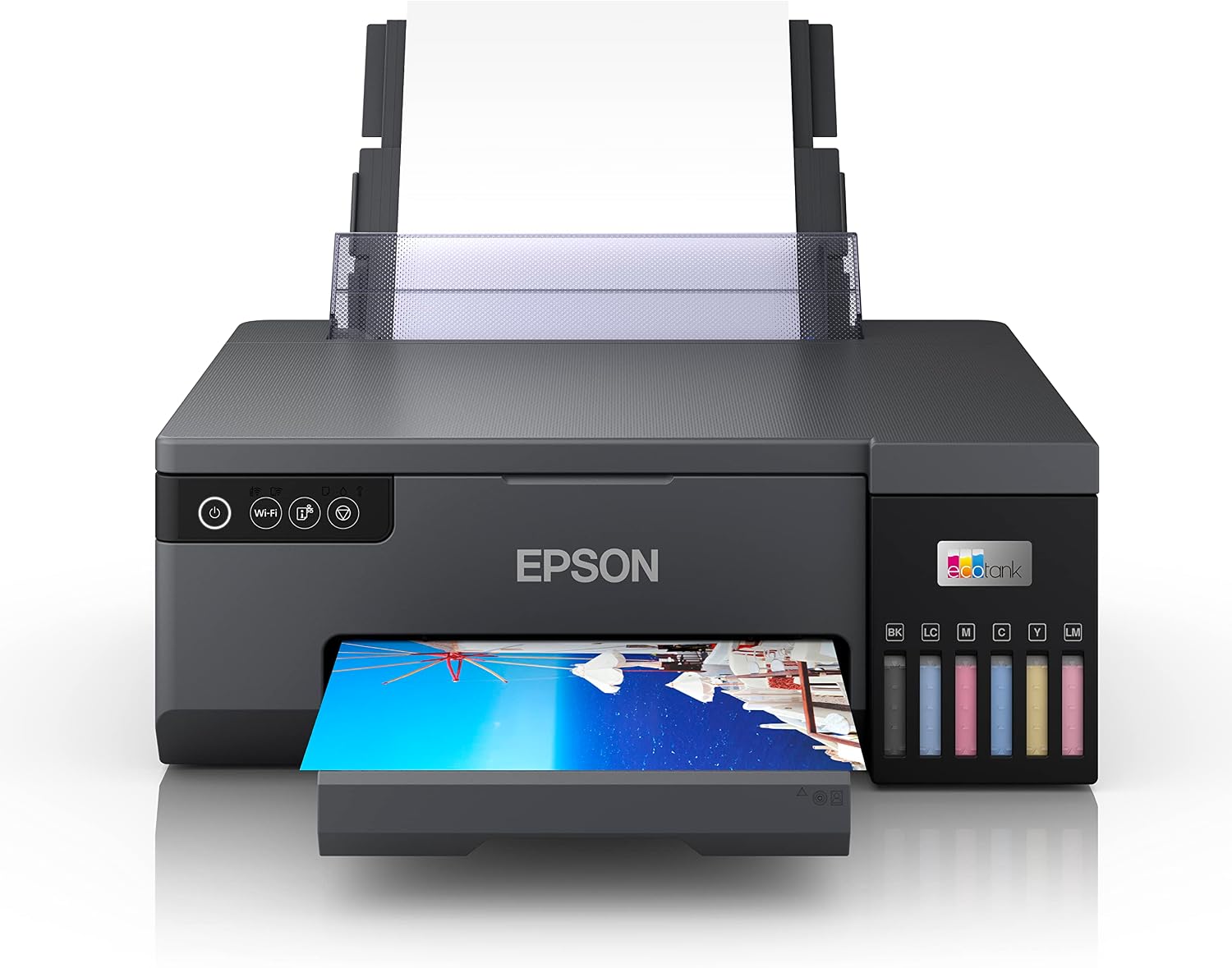 Epson EcoTank L8050 inkjet photo printer printing vivid colour photo with 6-ink EcoTank system – UAE delivery