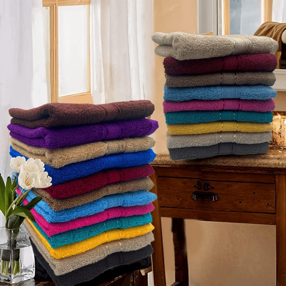 INFINI HOMES Daffodil Fuchsia Pink Premium Bath Towel Set - 70x140cm (Set of 2) | UAE Delivery