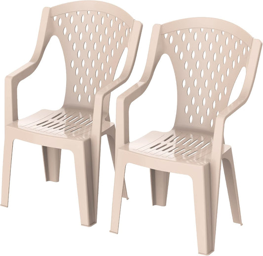 كرسي ملكة فاخر بيج مجموعة من 2 - توصيل الإمارات | Premium Queen Chair Set of 2 Beige UAE Wide Delivery Dubai Abu Dhabi Sharjah