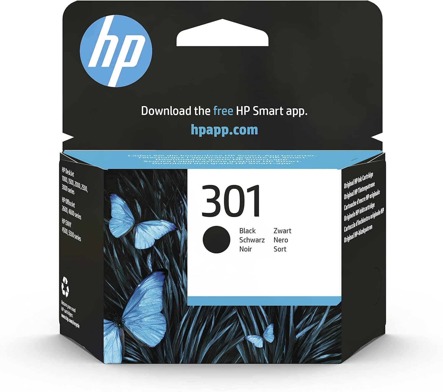 HP 301 Black Ink Cartridge Original - Compatible with DeskJet, Envy & OfficeJet Printers UAE