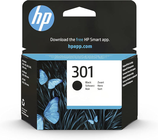 HP 301 Black Ink Cartridge Original - Compatible with DeskJet, Envy & OfficeJet Printers UAE