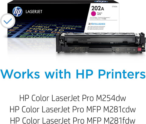 HP 202A Magenta Toner Cartridge CF503A | Original HP Toner for LaserJet Pro M254 M281 | UAE