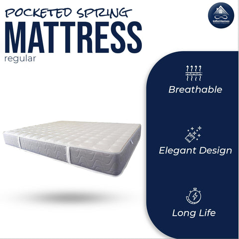 INFINI HOMES Premium High Density Foam Pocket Spring Mattress-INFINI HOMES