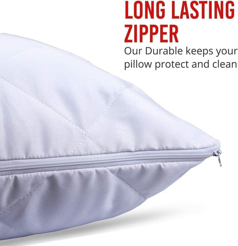 INFINI HOMES Pillow Protectors UAE - Microfiber Zipped Quilted