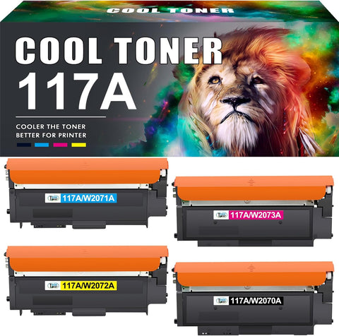 HP 117A Compatible Toner Cartridge Set - 4 Pack for HP Color Laser 150 178 179 Printers UAE