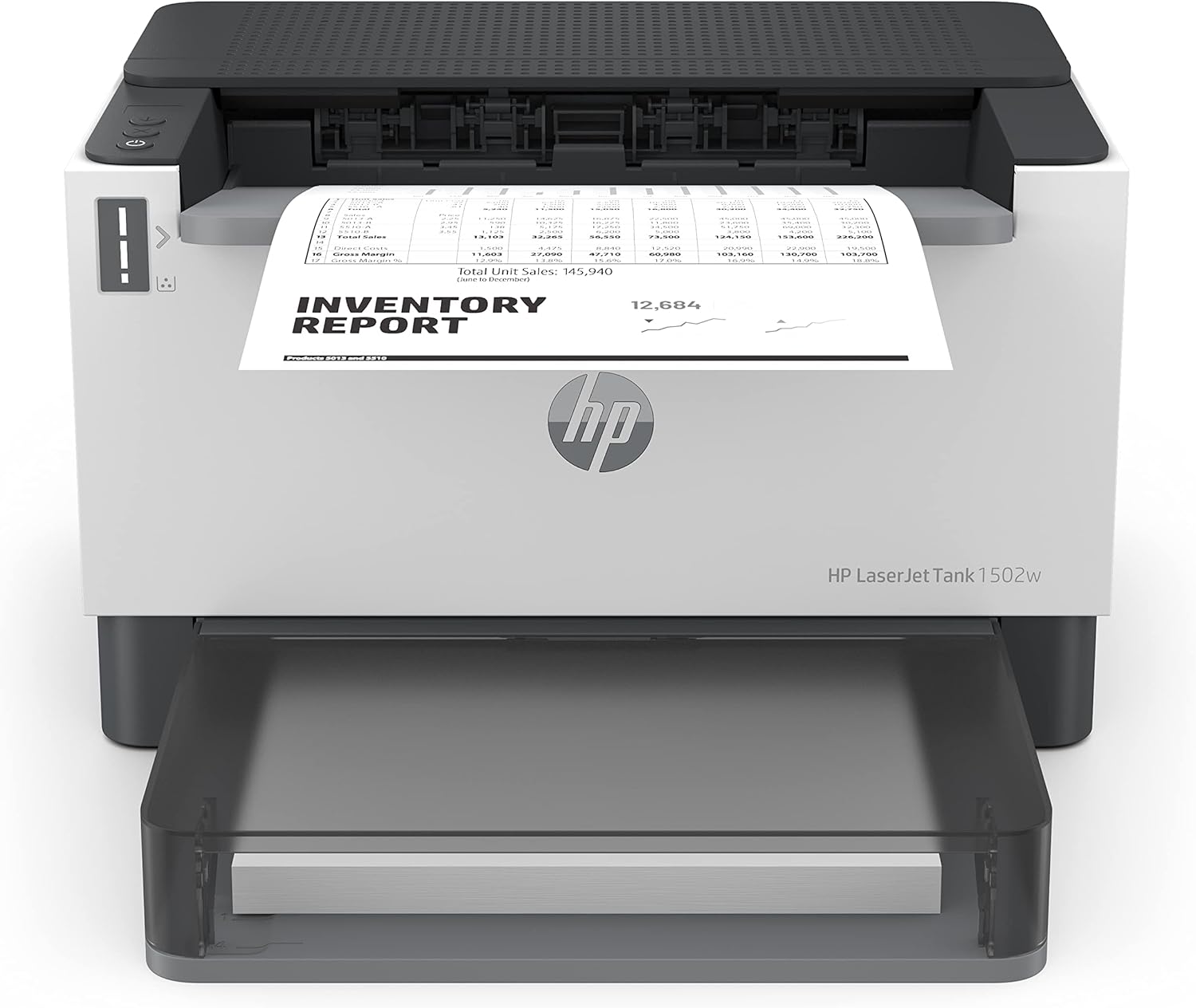 HP LaserJet Tank 1502W Wireless Printer printing inventory report – buy in UAE