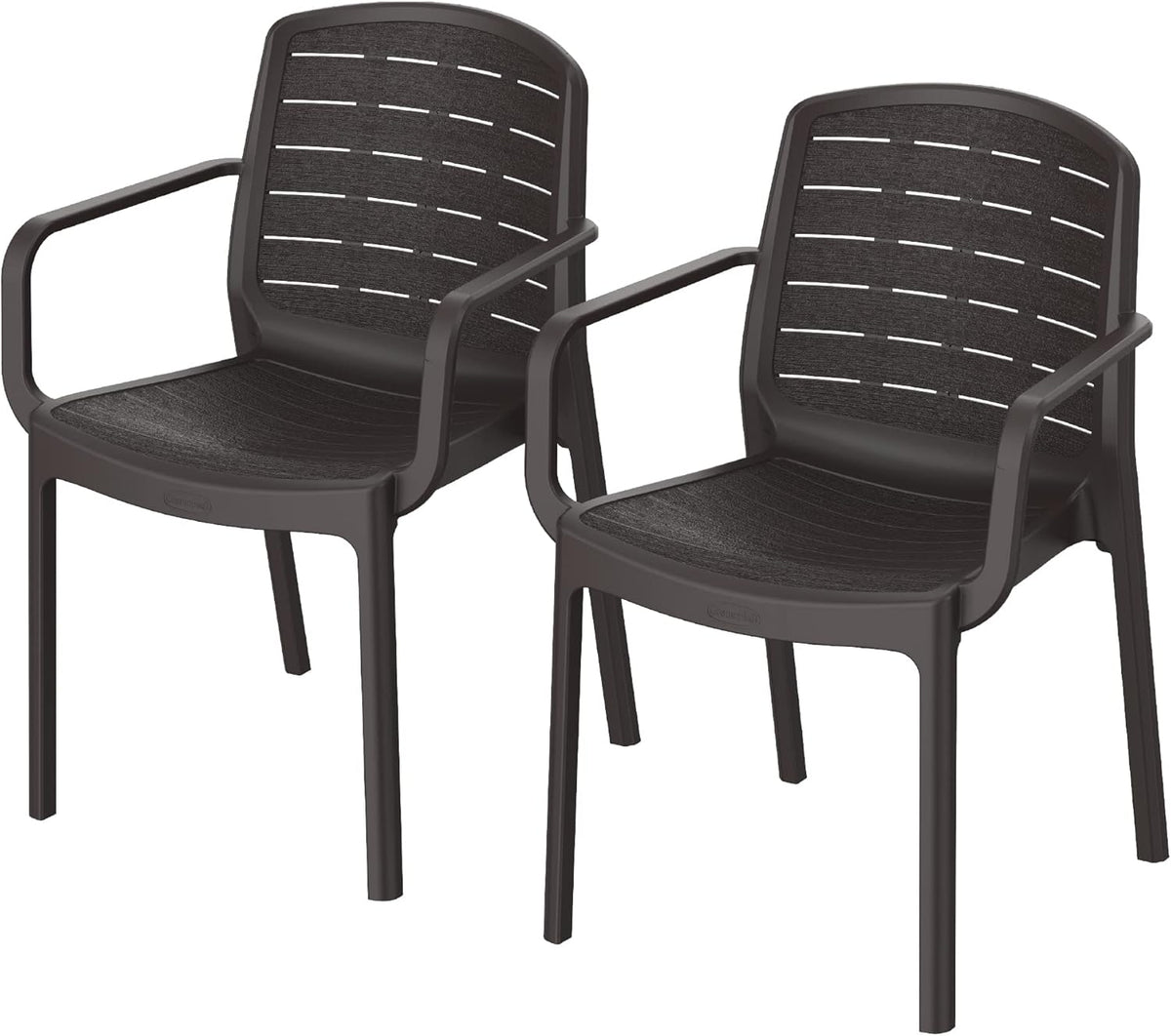Premium Woodgrain Outdoor Chair Dark Brown - UAE Wide Delivery | Dubai Abu Dhabi Sharjah