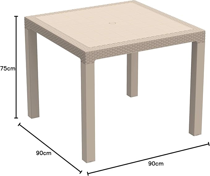 Cedarattan Dining Table Warm Taupe - Premium Outdoor Furniture UAE | Dubai Abu Dhabi Sharjah