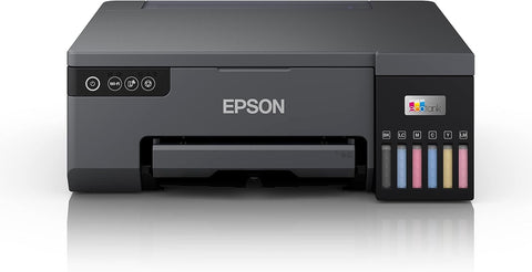 Epson EcoTank L8050 6-colour inkjet photo printer front view with ink tanks – available in UAE