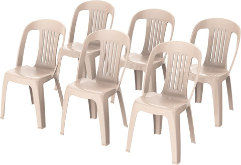 Premium Contessa Chairs Set of 6 - Beige | UAE Delivery to All Emirates