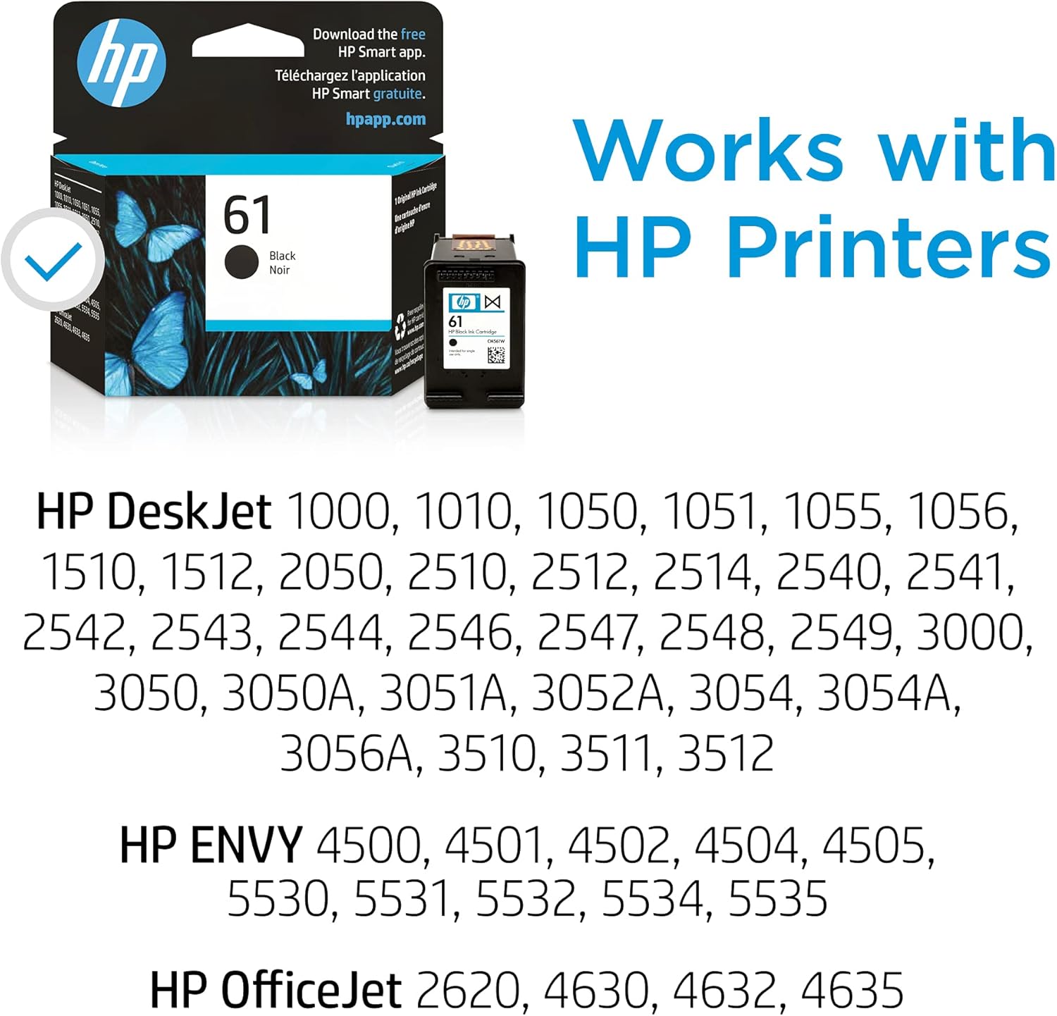 HP 61 Black Ink Cartridge Dubai UAE | Original CH561WN for DeskJet ENVY OfficeJet Printers