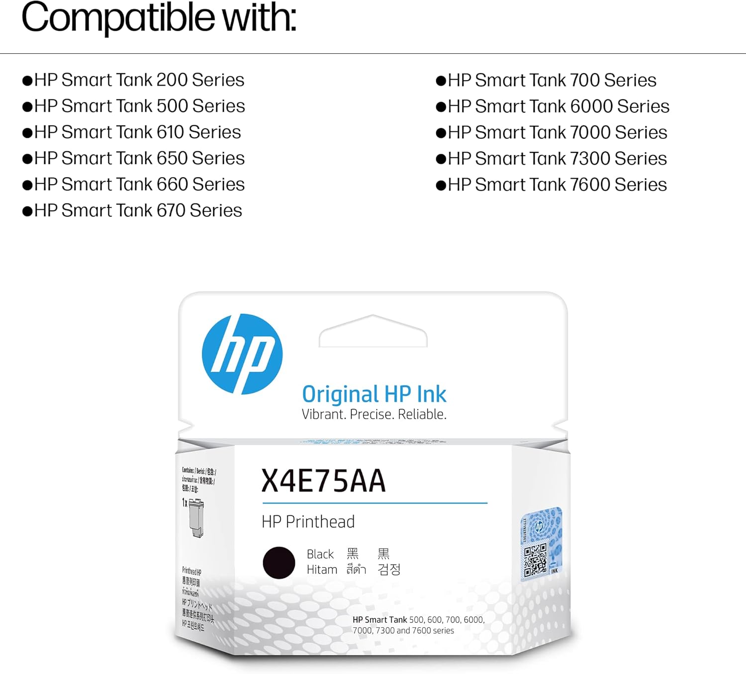 HP X4E75A Black Printhead for Smart Tank Printers | Original HP Ink Tank Printhead UAE