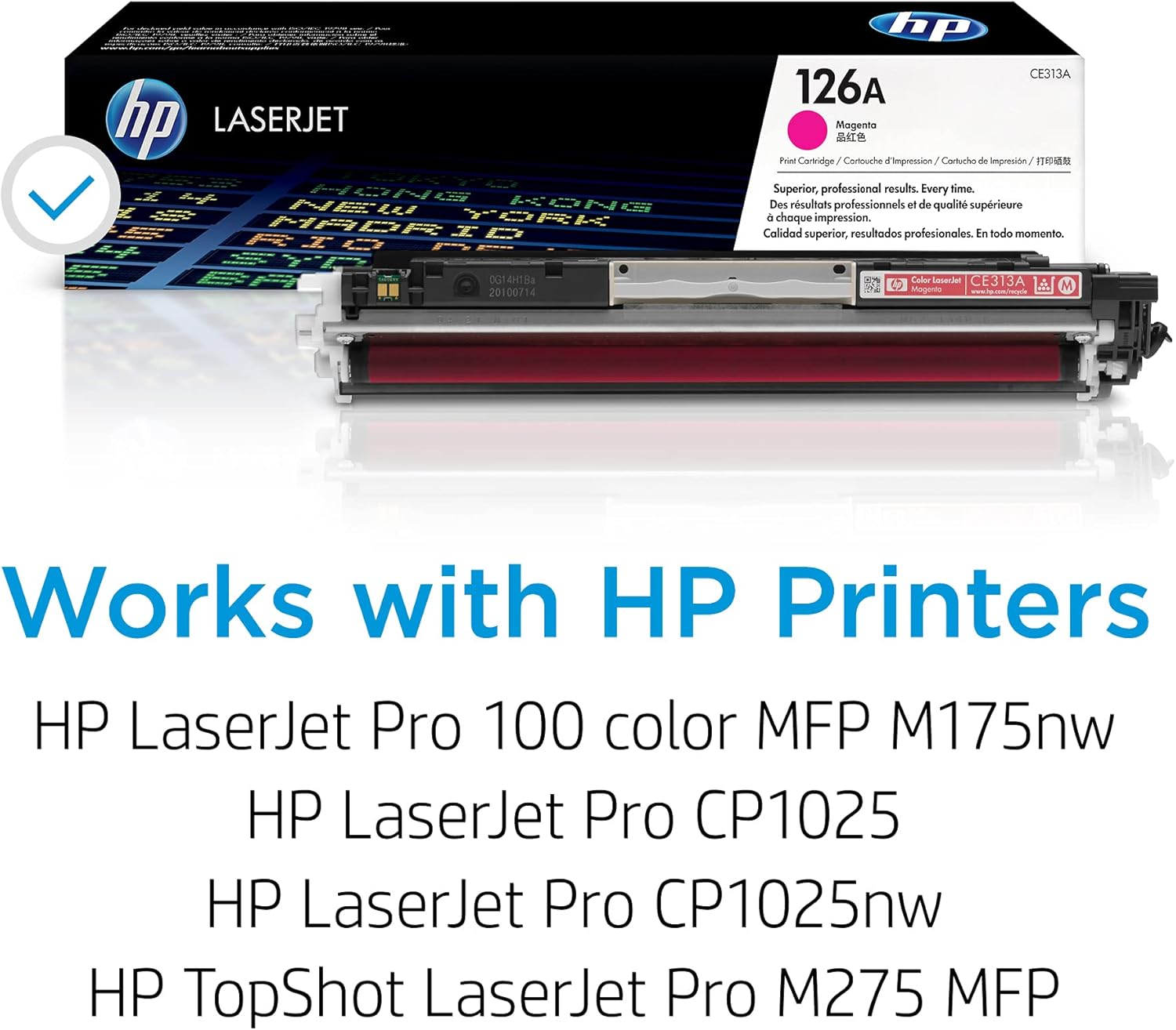 HP 126A Magenta Toner Cartridge CE313A for LaserJet CP1025 Printer - Original HP Toner UAE