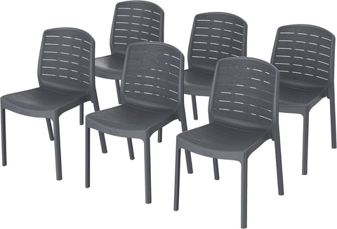 Premium Cedargrain Armless Chairs Set of 6 - UAE Wide Delivery | Dubai Abu Dhabi Sharjah