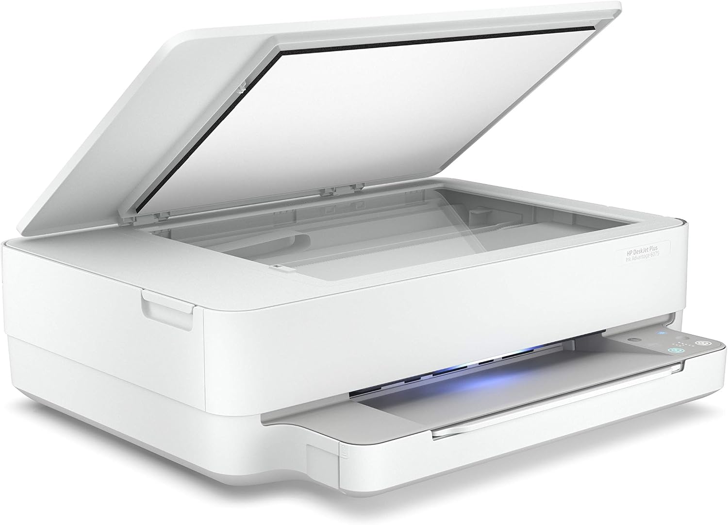 HP DeskJet 6075 All-in-One Printer with flatbed scanner lid open – wireless printer for home and office UAE