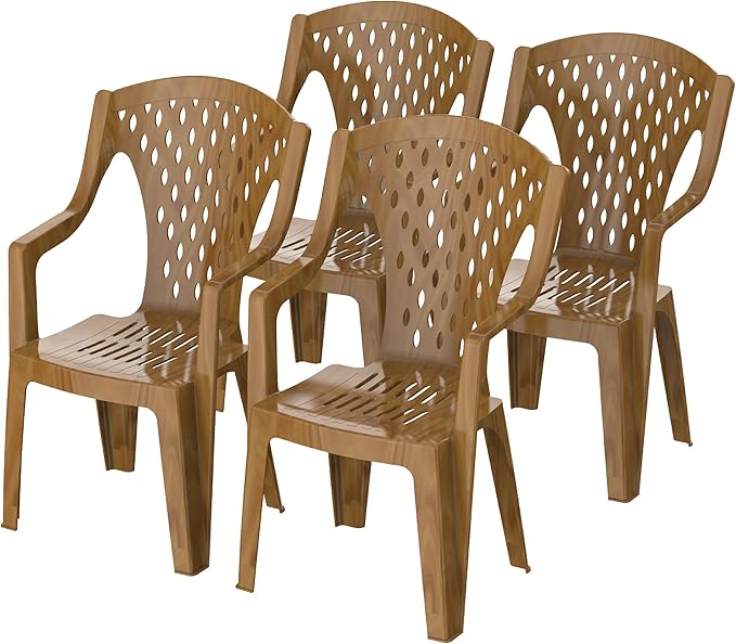 Premium Queen Chair Set of 4 Beige - UAE Wide Delivery | INFINI HOMES