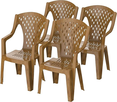 Premium Queen Chair Set of 4 Beige - UAE Wide Delivery | INFINI HOMES