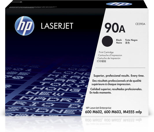 HP 90A Original Black Toner Cartridge CE390A - LaserJet Printer Toner UAE