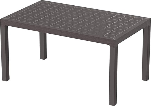 Cedargrain 6 Seater Outdoor Dining Table Dark Brown - Premium Resin Furniture UAE | Dubai Abu Dhabi Sharjah