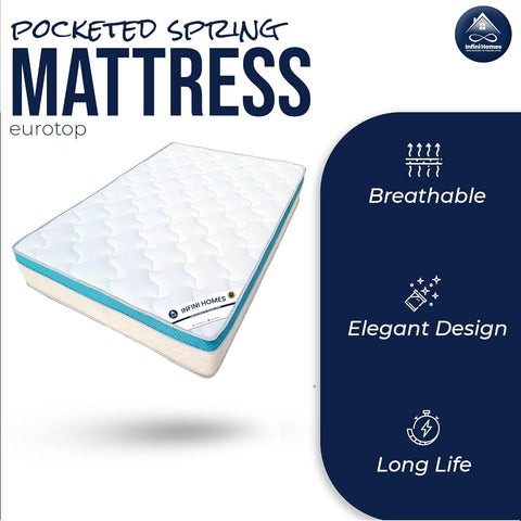 INFINI HOMES Premium High Density Foam Pocket Spring Mattress-INFINI HOMES