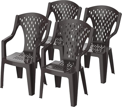 Premium Queen Chair Set of 4 Beige - UAE Wide Delivery | INFINI HOMES