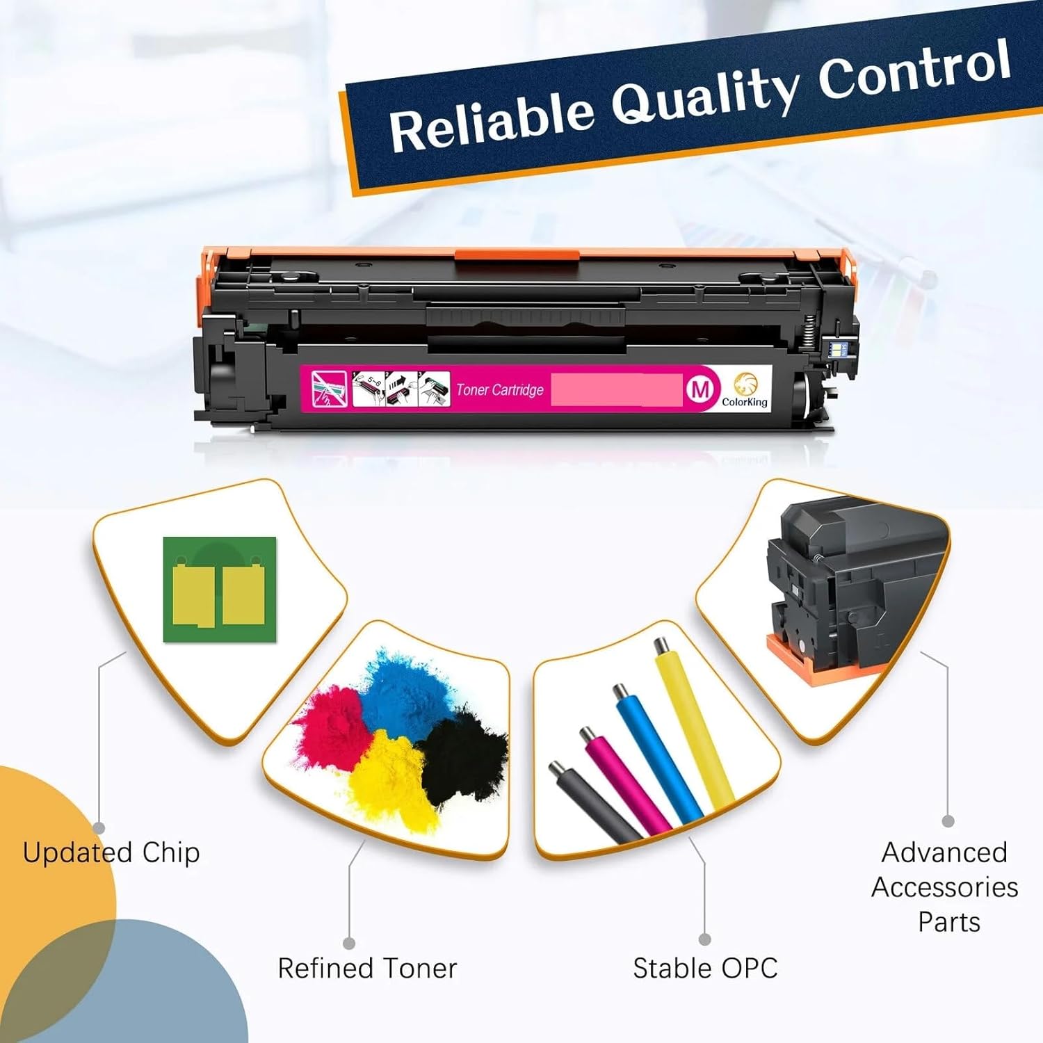 HP 207A Toner Cartridge Set - Compatible W2210A W2211A W2212A W2213A for HP LaserJet Pro M255dw M282dn M283fdw - UAE