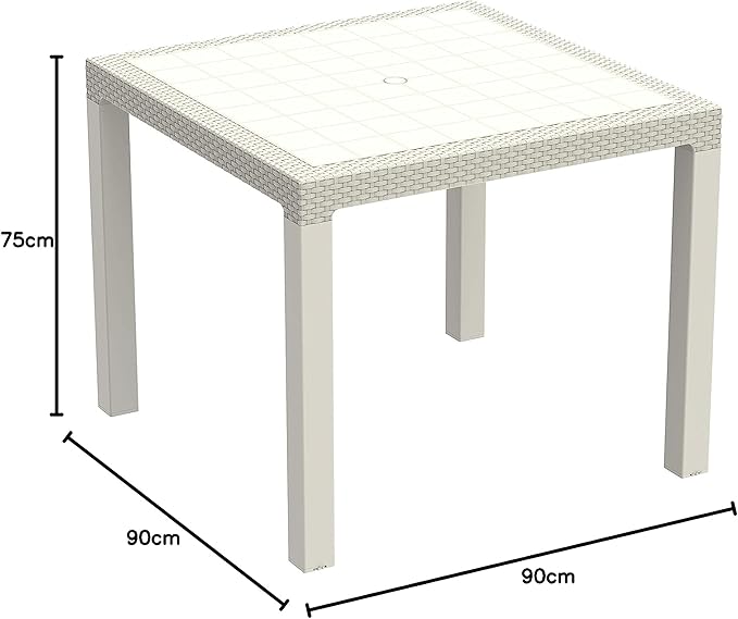 Premium Cedarattan Dining Table 90x90cm - UAE Wide Delivery to Dubai, Abu Dhabi & All Emirates