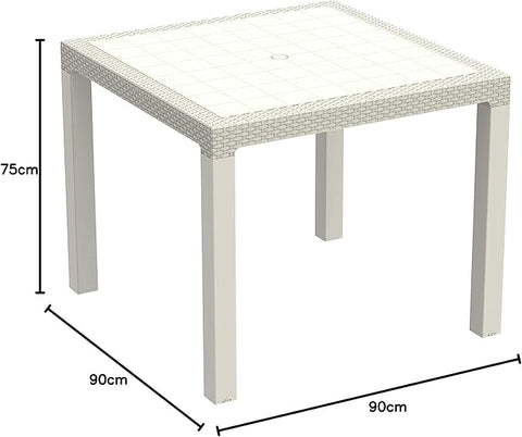 Premium Cedarattan Dining Table 90x90cm - UAE Wide Delivery to Dubai, Abu Dhabi & All Emirates