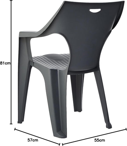 Premium Plastic Duke Armchair Cool Grey - UAE Wide Delivery | Dubai Abu Dhabi Sharjah