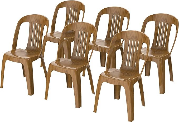 Premium Contessa Chairs Set of 6 - Beige | UAE Delivery to All Emirates Sandalwood