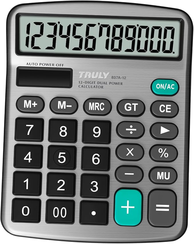 TRULY 837A Pro Metal Calculator - Professional Desktop Calculator