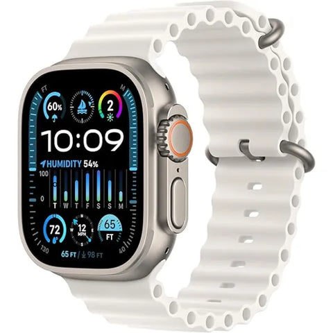Apple Watch Ultra 2 49mm GPS Smart Watch Titanium Case with Ocean Band | UAE Stock | Dubai Abu Dhabi Sharjah Ajman Fujairah RAK UAQ White Ocean
