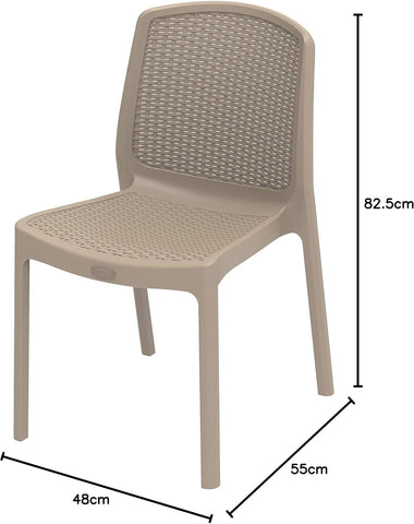 Premium Cedarattan Armless Chair UAE - Weatherproof Outdoor Furniture Dubai Abu Dhabi