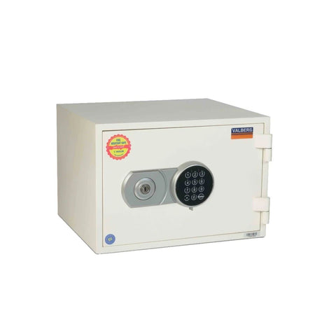 Valberg FRS-32 EL Fire-Resistant Safe – White, Digital + Key Lock System