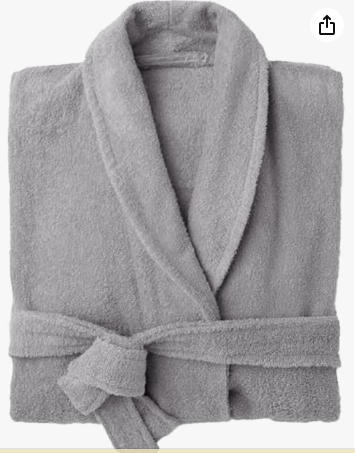INFINI HOMES Premium Velour Cotton Bathrobe with Slippers - Luxury Unisex Robe UAE