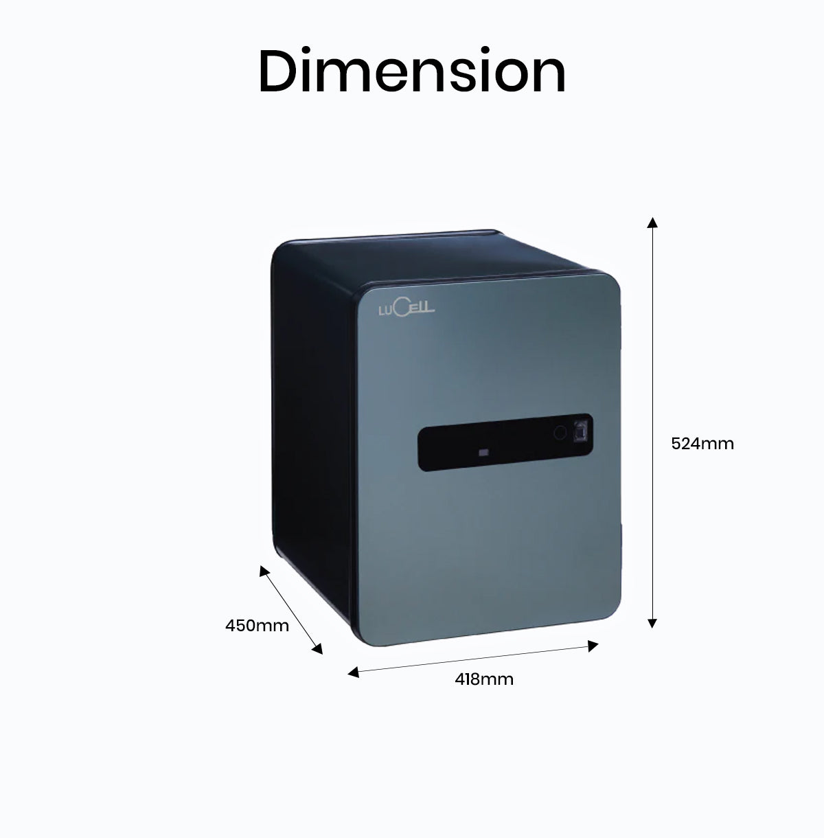 METACEL Fire Resistant Safe MC-040PR Green - Digital Lock & Fingerprint - UAE Delivery