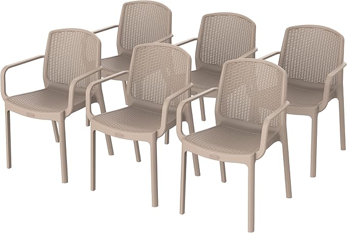 Premium Cedarattan Armchair Set of 6 - Dark Brown Outdoor Furniture UAE | Dubai Abu Dhabi Sharjah